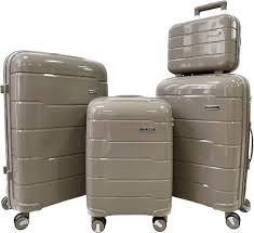 Set de Valises en Polypropylène Champagne - 4 Pièces