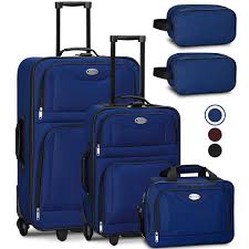 Ensemble de Valises Juskys 5 Pièces - 60 et 34 Litres
