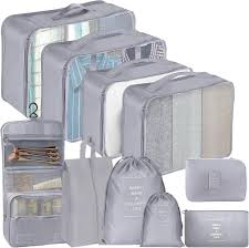 Lot de 10 Organisateurs de Valise SINZUX - Gris