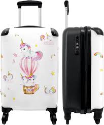 Valise Licorne Enfant Fille - Cabine Rose 55x35x20cm