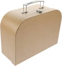 Valise en Carton Vintage - Boîte de Rangement Élégante