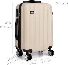 Kono Set de 3 Valises Rigides Légères en ABS