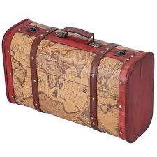 Valise Vintage Rétro en Bois - Décor et Rangement