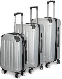 Lot de 3 Valises Hardside Extensibles - Gris Clair