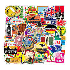 Autocollants de Voyage - 100 Stickers Vélo Street