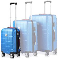 Valise Rigide Exopack Bleu M avec Serrure TSA - MONZANA®