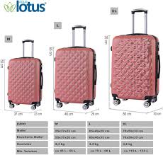 Lot de 3 Valises Carreaux Lotus - Or Rose