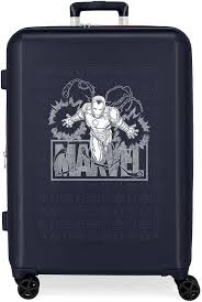 Valise Iron Man Bleue 48x70x26 cm en ABS Rigide