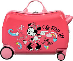 Valise à roulettes Scooli pour enfant - Rose
