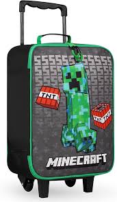 Valise Enfant Minecraft à Roulette