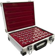 Mallette Numismatique Aluminium avec 5 Plateaux