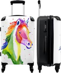 Valise Fille Chevaux à Colorier - 67 cm