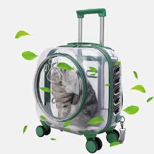 Valise À Roulettes Transparente pour Chats