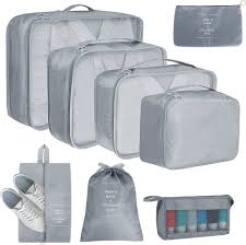Set de Cubes de Rangement 8 Pièces pour Valise