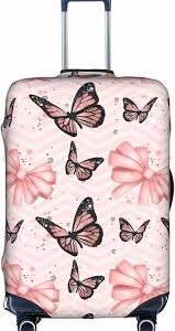Housse de Valise Élastique Rose Papillon XL