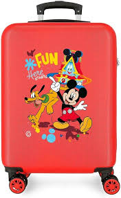 Valise Rigide Rouge Mickey - 38x55x20 cm