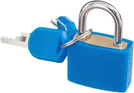 Cadenas Petit avec 2 Clés - Bleu Foncé pour Bagages