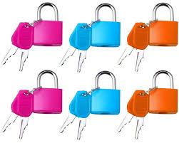 Mini Cadenas de Valise avec 2 Clés - Lot de 6