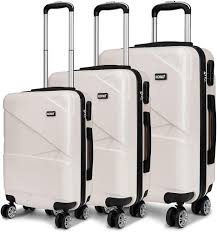 Set de Valises Légères en Polycarbonate - 3 Pièces Beige