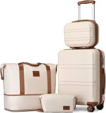 Kono Set de 4 Valises Rigides 55cm - Idéal pour le Voyage