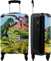 Valise Rétro Dinosaure - Bagage Cabine Garçon
