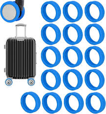 Protection de Roues de Valise en Silicone - 16 Pièces