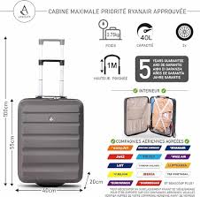 Valise Rigide Aerolite Ryanair 55 cm à 2 Roues