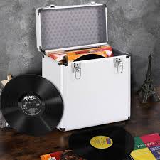 Yaheetech Mallette de Protection pour Disques Vinyles 33 Tours