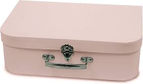 Petite Valise en Carton Rose MIMBRE NATURAL pour Bébé