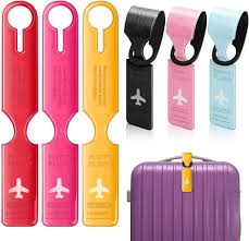 Étiquettes de Bagage Réglables - 6 Pcs avec Cartes d'Identification