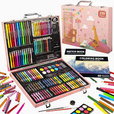 Malette de Dessin KINSPORY pour Enfants - 150 Pièces
