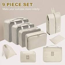 Lot de 9 Cubes de Rangement pour Valise YESLUSY