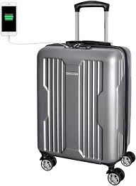 Valise Cabine DONPEREGRINO 55x40x20 avec Serrure TSA & Charge USB