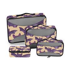 Lot de 4 Cubes Voyage - Motif Chauve-Souris