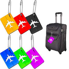 Étiquettes de Bagage avec Porte-Nom - 6pcs