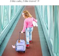 Étiquettes de Bagage Enfant - 4 Pièces avec Carte d'Information