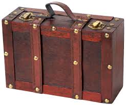 Valise Vintage Cerise Antique - Petit Modèle