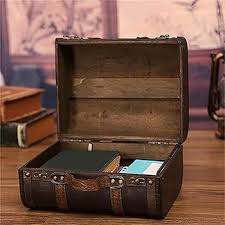 Valise Décorative Vintage en Bois - Rangement Élégant