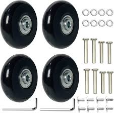 Lot de 4 Roulettes de Rechange pour Valises Goldyida