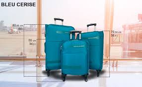 Set de Valises Rose 3 pièces 4 Roues - David Jones