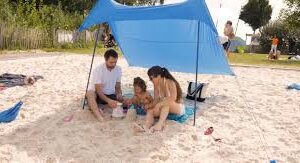 Tente de Plage Familiale SHADYSAND - Protection UV 50+ pour 5 Personnes