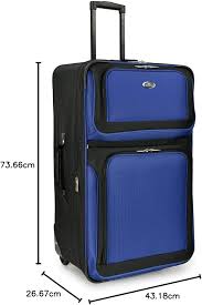 Lot de 4 Valises U.S. Traveler New Yorker - Gris Argenté et Bleu