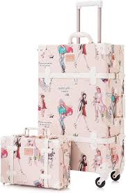 Ensemble de Valises Cabine Vintage 2 Pièces