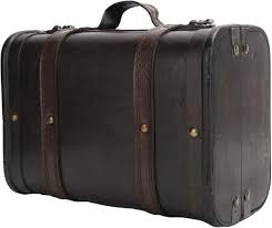 Valise Rétro en Bois Eujgoov - Élégance Vintage
