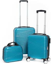 Ensemble de 2 Valises Rigides Extensibles + Vanity - Lys Paris (Bleu)