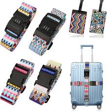Sangles de Valise Réglables avec Serrure - 4 Pièces