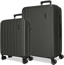 Set de Bagages Rigide Movom en ABS Gris 55/70 cm avec Serrure TSA