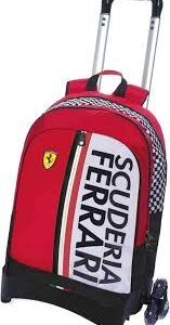 Sac à Dos Panini Ferrari Enfant avec Chariot Détachable - Rouge