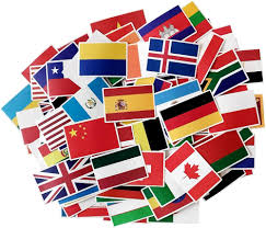 Autocollants Drapeaux du Monde pour Voiture et Valise