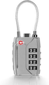 Cadenas TSA 4 Chiffres pour Valise - Argent